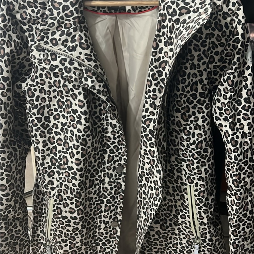 Etage Danish Outerwear Leopard Print Women's Jacket waterproof New Size Small